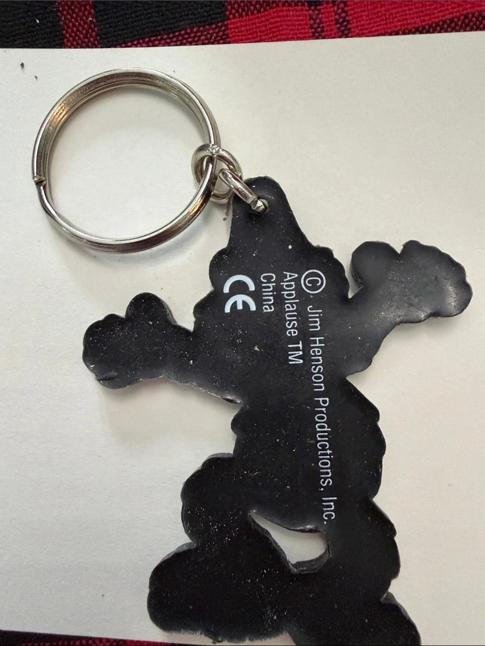 Vintage Elmo Rubber Keychain - Red Sesame Street Character